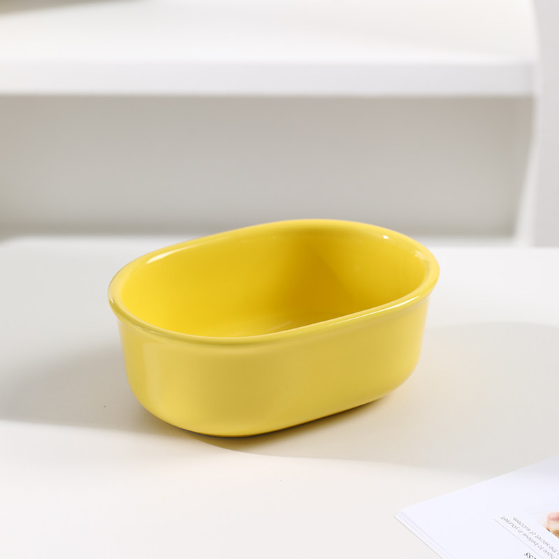 创意小众浴缸碗釉下彩陶瓷水果沙拉碗椭圆形蒸蛋碗家用酸奶碗餐碗,餐饮具,碗,淘宝优惠券,粉丝福利购,淘宝优惠卷