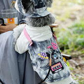 个性 狗狗衣服宠物胸背吊带可牵引春夏薄款 博美西高地雪纳瑞衣服潮