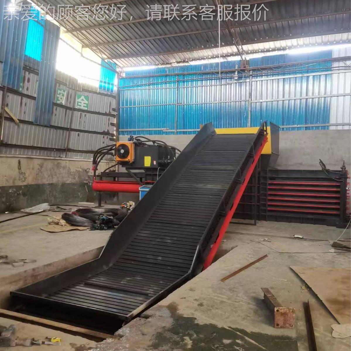 提升纸门卧式液汽压打包WRI机车内饰废料打卧式打包机板压缩成型