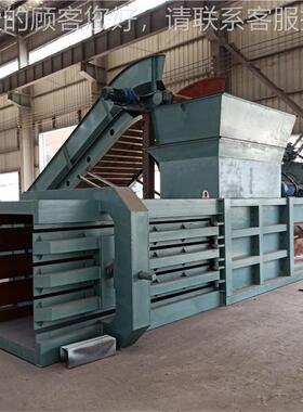 废旧塑料卧式打包机废料纸塑薄打捆机全自木动纤维液BEO膜压打包