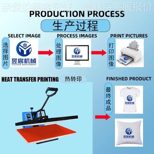 小型转印烫画机38*38服装pt shirt h定e118热at ress machine金