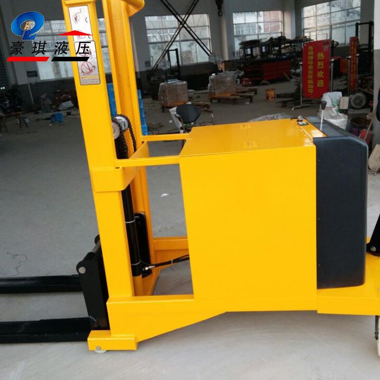 供应半电动无腿配重式堆高车液压升高叉车1吨站驾式托盘搬运车