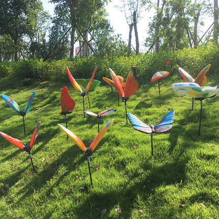 仿真户外蝴蝶花园插地摆件园林景观草坪昆虫装饰玻璃钢动物小品,家居饰品,户外/庭院摆件,淘宝优惠券,粉丝福利购,淘宝优惠卷