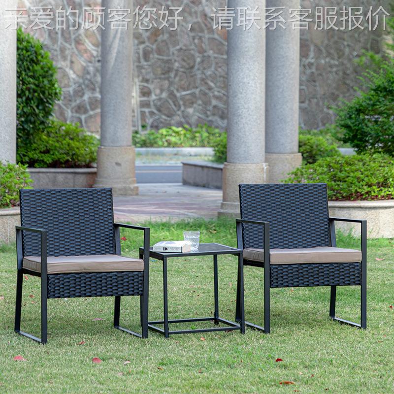 户外庭院藤编桌椅沙发编室椅庭院外泳织池a阳台室桌外休闲桌椅组
