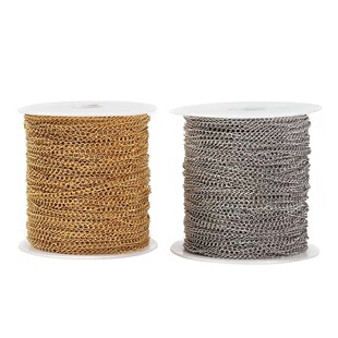 不锈钢延长链可调节尾链真空颅内镀18K金延长链0506百搭配件链条