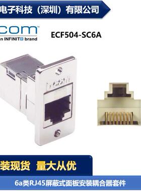 ECF504-SC6A 6a类RJ45屏蔽面板安装耦合器套件 连接器现货
