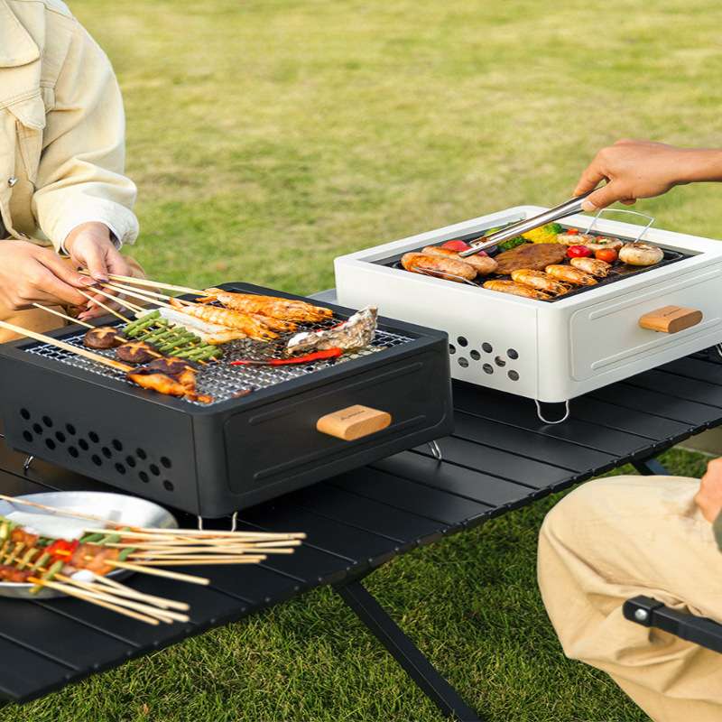 烧烤炉家用户外烧烤架围炉煮茶烤火炉套装便携式烤串炉子器具全套