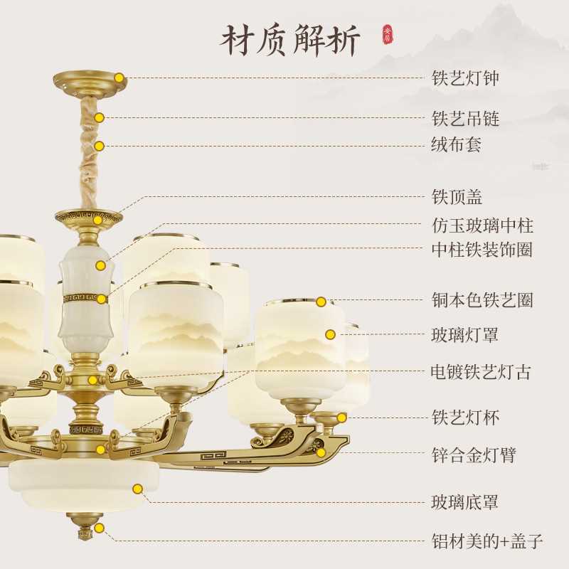客厅灯现代简约大气带风扇卧室灯主卧2025新款语音控制吸顶灯光谱