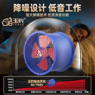 v大功率换气排扇气扇厨房通风机380V工业 S轴流风机管KH道F220式