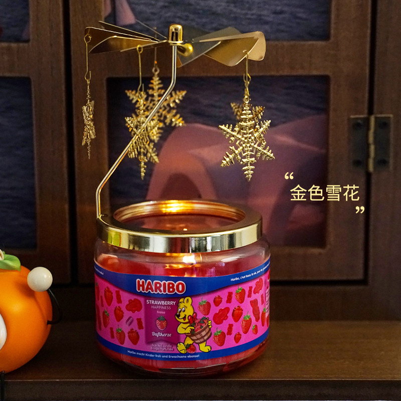 浪漫氛围感香薰蜡烛配件走马灯ins风旋转烛台旋转木马托盘走马灯