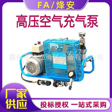 安航AH-100E空气呼吸器填充泵 100L空气压缩机消防潜水空气填充泵