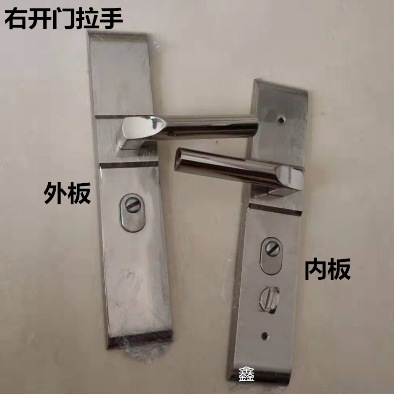 防盗门锁把锌合金执手双开门把手机械锁通用型家用室外门豪华锁具