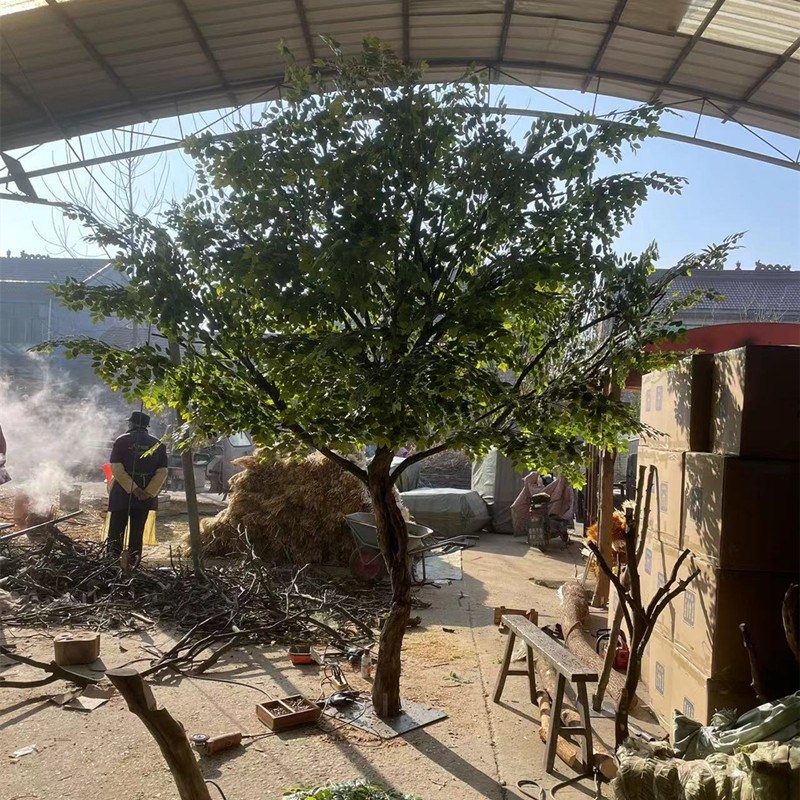 仿真槐树榆树假树造景室内装饰树人造树大型树仿生绿植简约景观