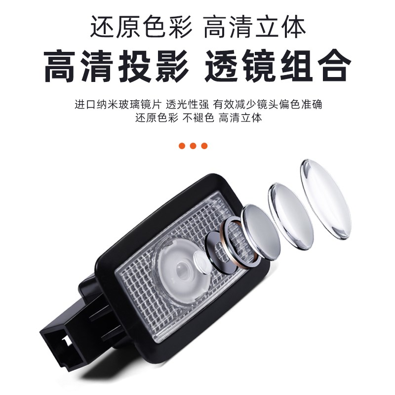 适用方程豹5专用车门迎宾灯内饰装饰改装无损安装氛围灯车门灯