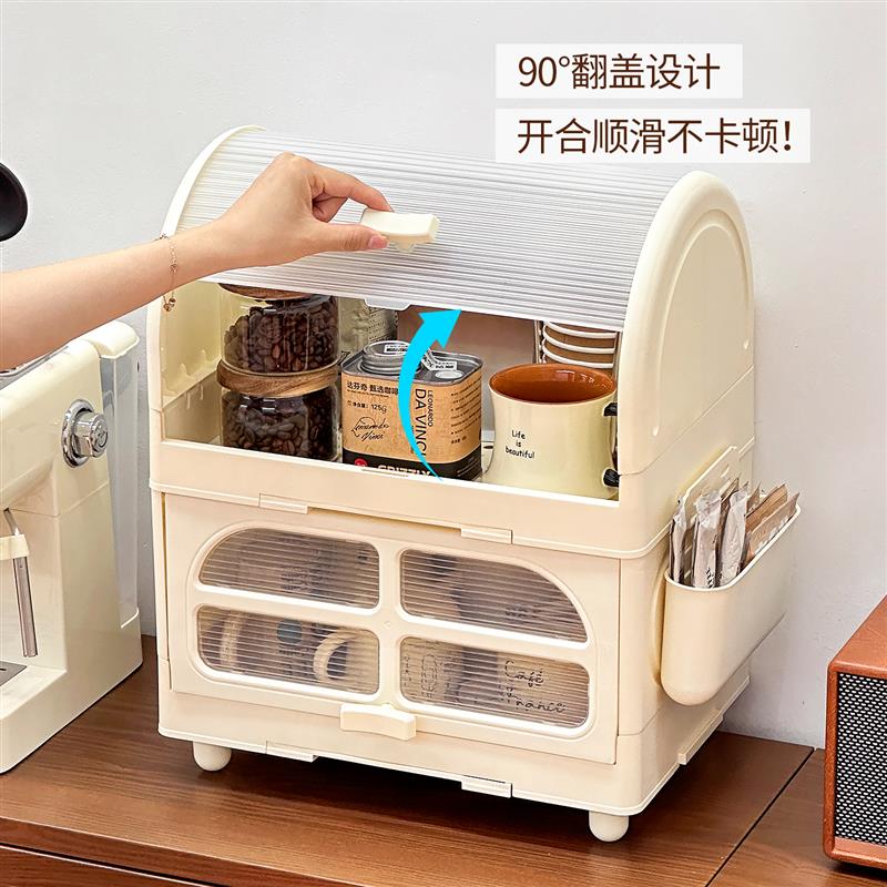 防尘杯子收纳置物架桌面咖啡茶包杯子沥水架餐边柜水杯放置架杯架