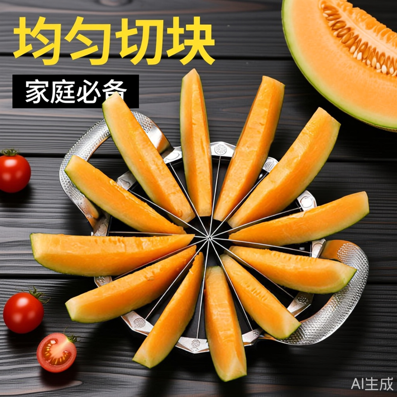 切苹果分瓣器不锈钢大号切西瓜水果刀哈密瓜木瓜分割多功能切片器