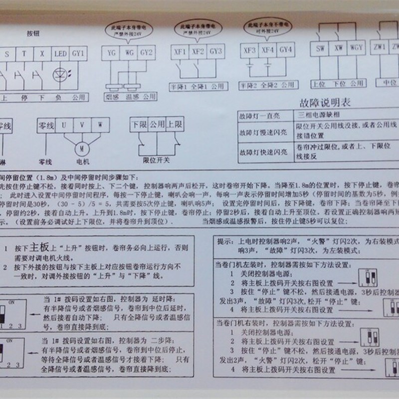 原装深圳友力智能电动卷帘控制器防火卷帘控制箱消防卷帘门控制柜