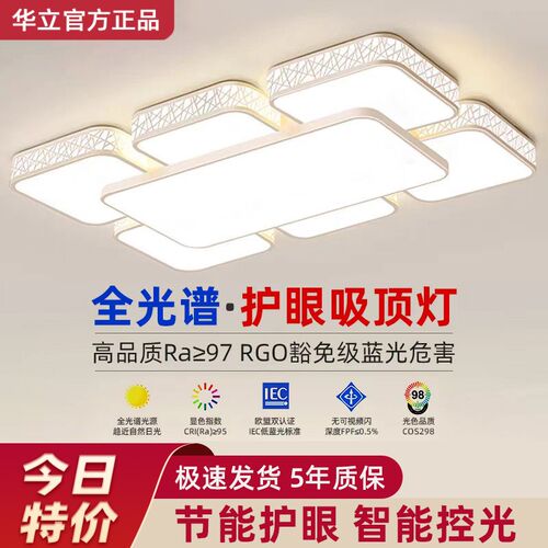 2025年新款led吸顶灯房间卧室灯客厅灯大厅现代简约大气中山灯具2