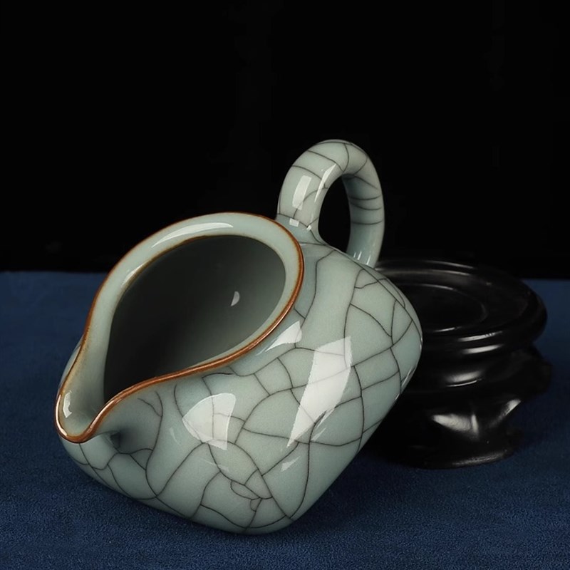 月窑记 青瓷公道杯陶瓷哥窑功夫茶具零配分茶器公杯匀杯器茶海