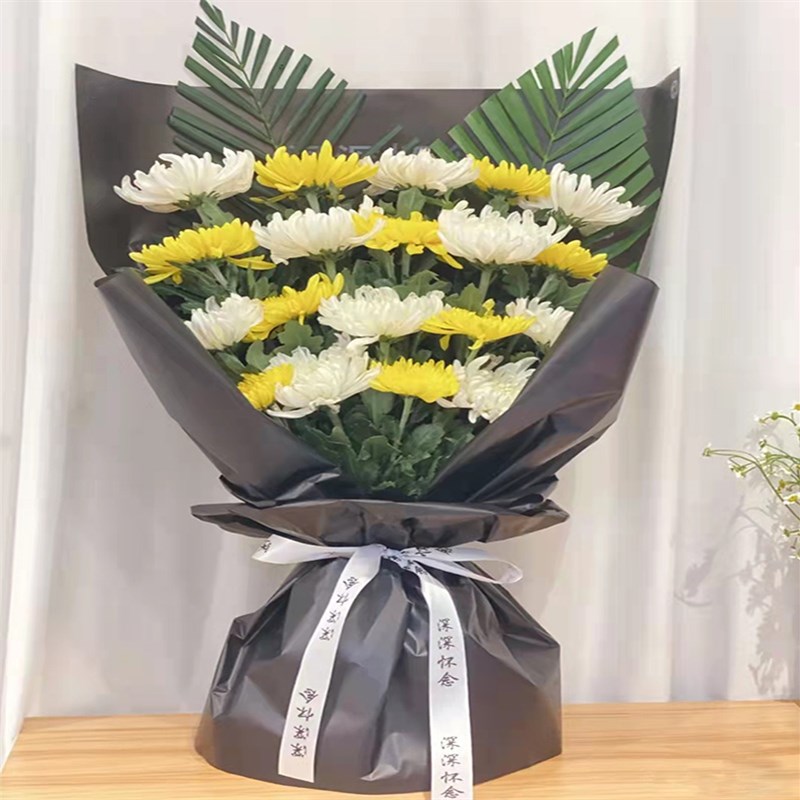 鲜花同城速递配送清明节白菊花束北京广州深圳成都福建上海河南