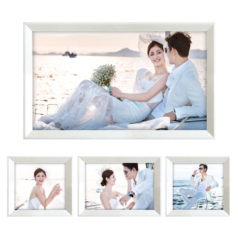 婚纱照洗照片加相框摆台20 24 36寸创意组合北欧画框挂墙简约定做