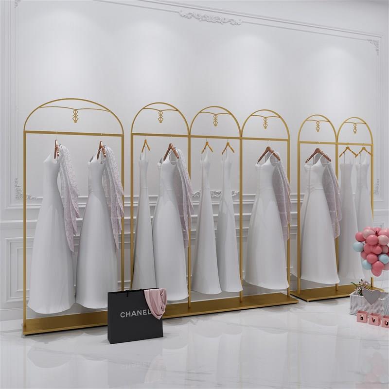 婚纱架高档礼服旗袍展示架 秀禾挂婚纱架子落地服装架衣服货架