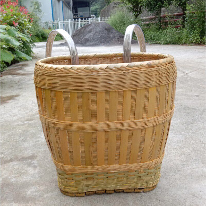 贵州竹编背篓采茶背篼手工编织家用买菜购物筐大号小号双肩竹篓筐