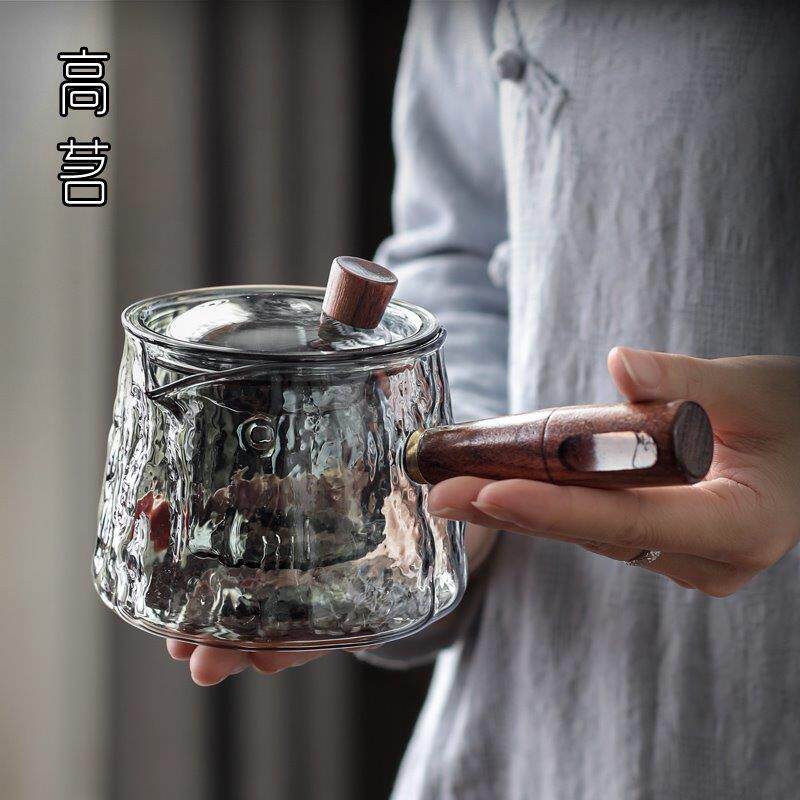 侧把玻璃壶家用茶水分离小号煮茶器带过滤泡茶冲茶壶红茶专用