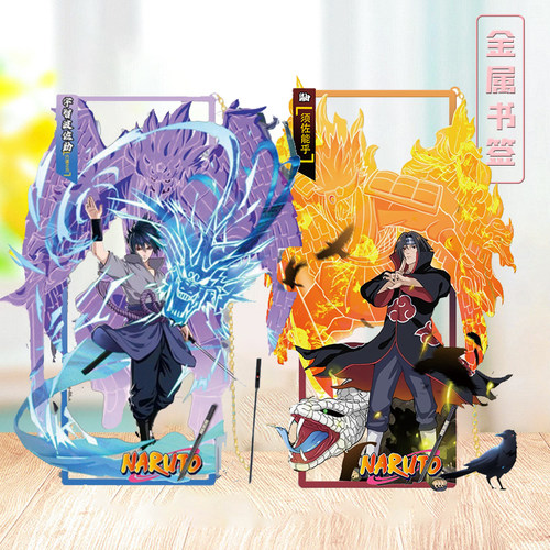 火影忍者周边佐助金属书签立牌带土小南鸣人佩恩男生水门文具摆件
