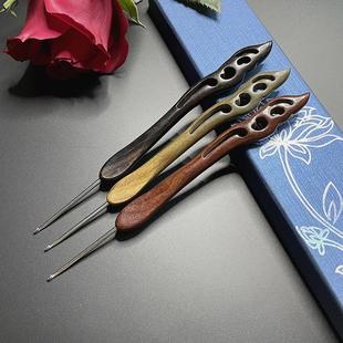 子玩偶防滑工具套装 范士檀木手柄钩针精磨高端毛线diy手工编织鞋