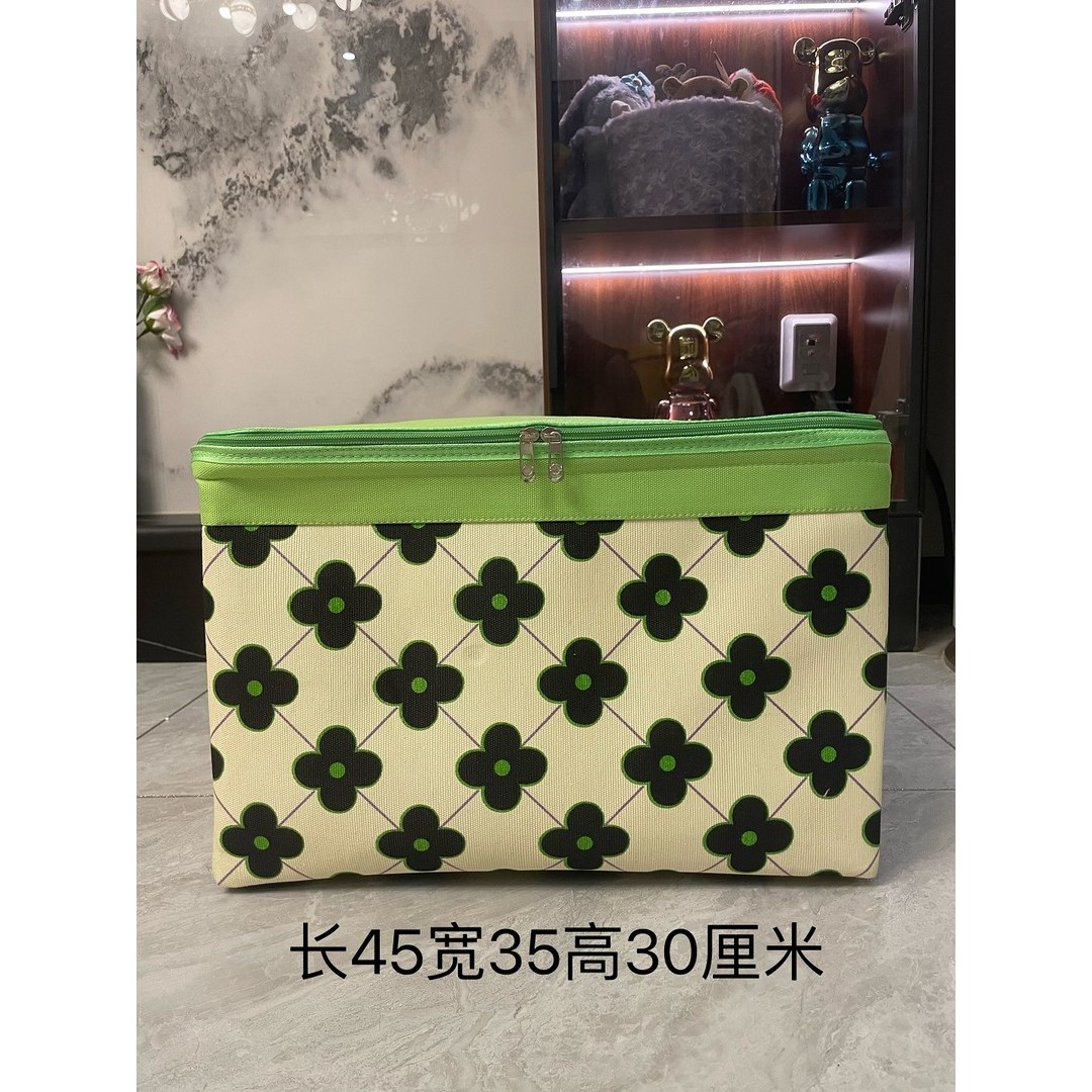60升【双拉链升级钢圈】衣服收纳袋双拉链防潮收纳筐