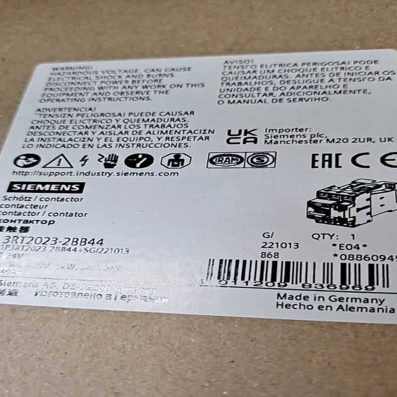 接触器3RT2023-2BB44~议价