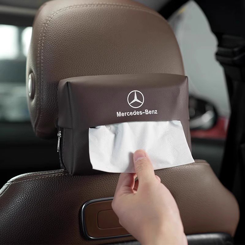 适用于奔驰车载纸巾盒E级e300A级C级glc260/GLE/抽纸盒汽车用