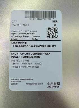 25-RF039-EL罗克韦尔AB滤波器25RF039E~询价