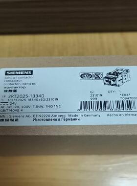 3RT2025-1BB40接触器.一台。所见询价