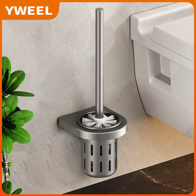 轻奢款马桶刷壁挂式置物架家用死角厕所卫生间落地放置洁厕刷子