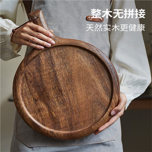 实木牛排餐盘日式木质披萨盘牛扒木板餐具木盘子木头托盘西餐