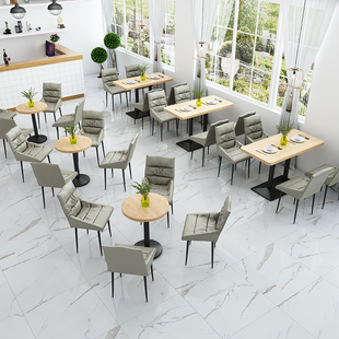 需定制实木奶茶店桌椅甜品店烧烤西 饭厅卡座咖啡厅酒吧沙发商用