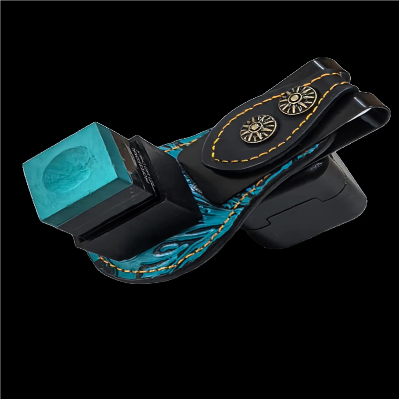 巧克夹台球巧克夹磁力巧克套巧粉夹枪粉夹强磁巧粉袋台球用真皮