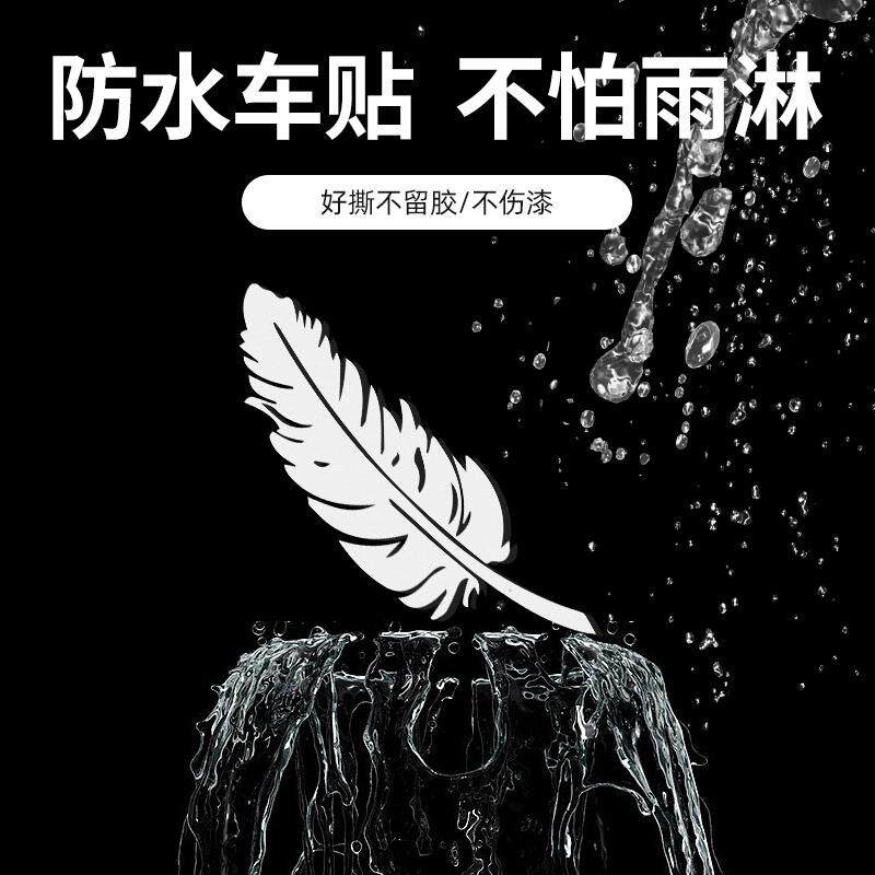 车贴遮挡画 划痕装饰羽毛个性创意保险杆改装车贴贴纸汽车贴纸用