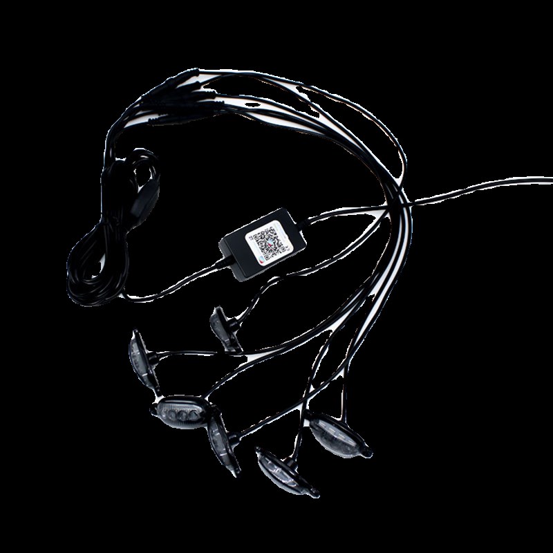 汽车中网灯小黄灯变色APP款氛围呼吸灯爆闪警示灯12V24V通用货车