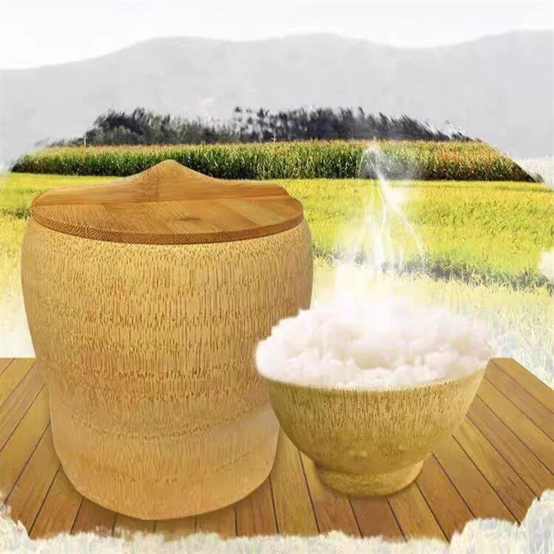 特大号八年老楠竹根蒸饭桶配盖送勺子蒸布