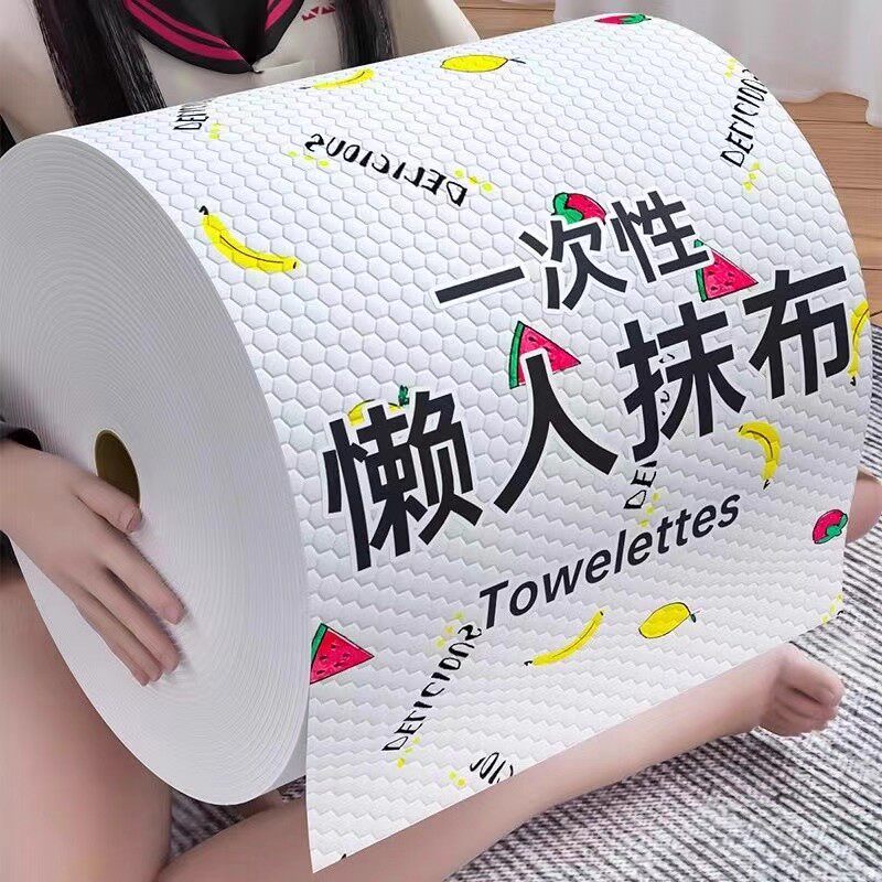 懒人抹布一次性厨房家用干湿两用吸水印花清洁抹布厨房清洁不沾油
