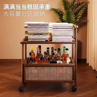 边柜几古WLZ移动小推车几沙发侧边柜桌子复小型床头带轮收纳茶置