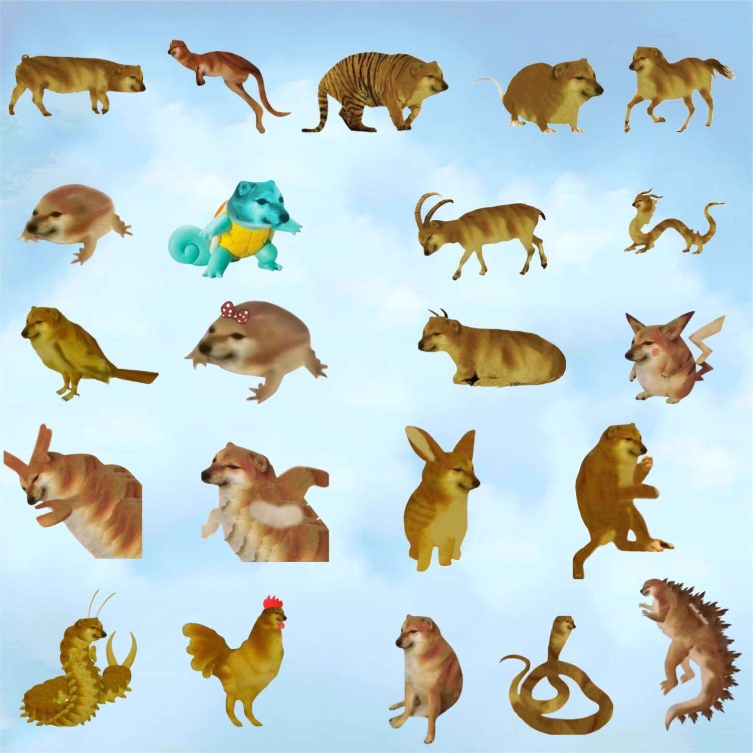 Cheems动物十二生肖狗子恶搞沙雕表情包高颜值书包挂饰小礼品挂件