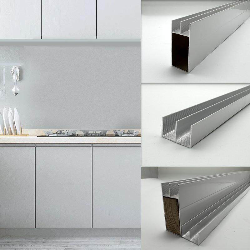 帅师傅瓷砖橱柜铝合金白色全套型材配件大山槽立柱卡槽特厚款