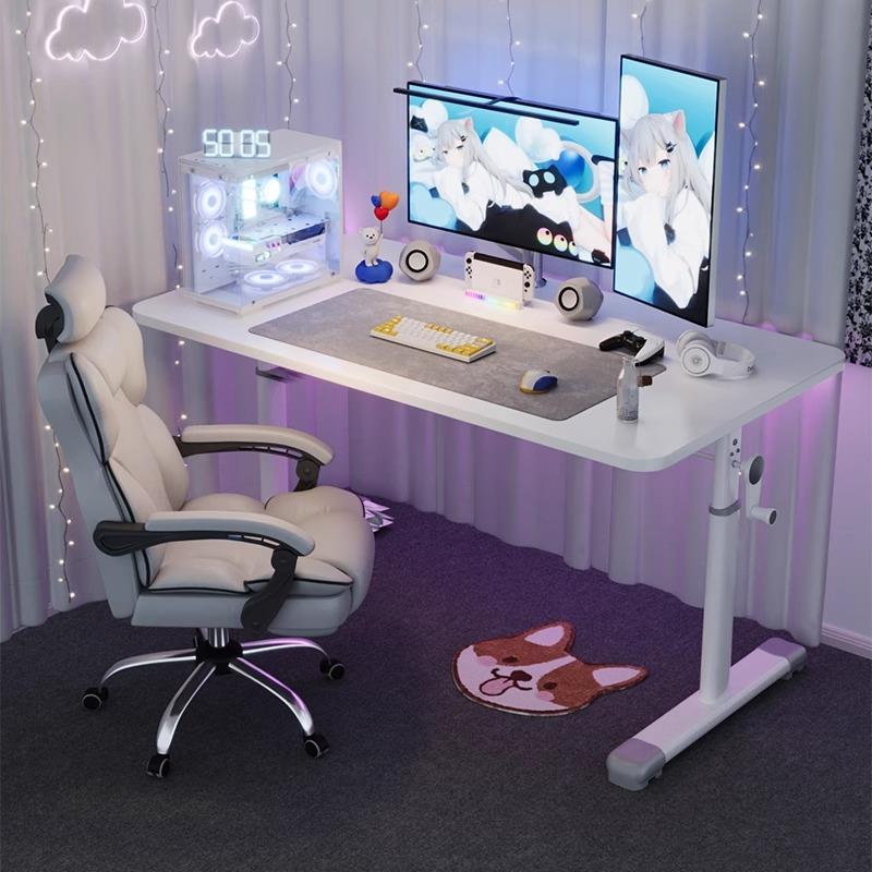 电竞桌家用台式电脑桌可升降极简书桌学生学习桌卧室梳妆台梳妆桌