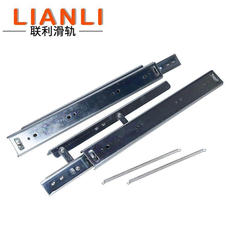 厂家直销餐桌自动升降滑轨轨道单边升降弹簧缓冲餐桌滑轨导轨