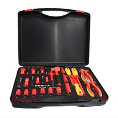 百思泰22件电瓶拆装绝缘工具组套6134新能源汽车电瓶绝缘拆卸工具