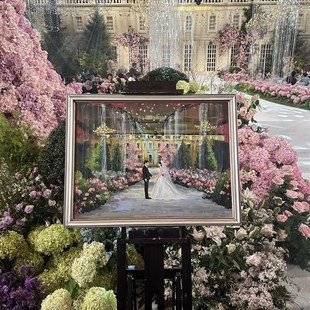 江浙沪婚礼酒店现场作画婚庆浪漫户外写生绘画美院画师全包